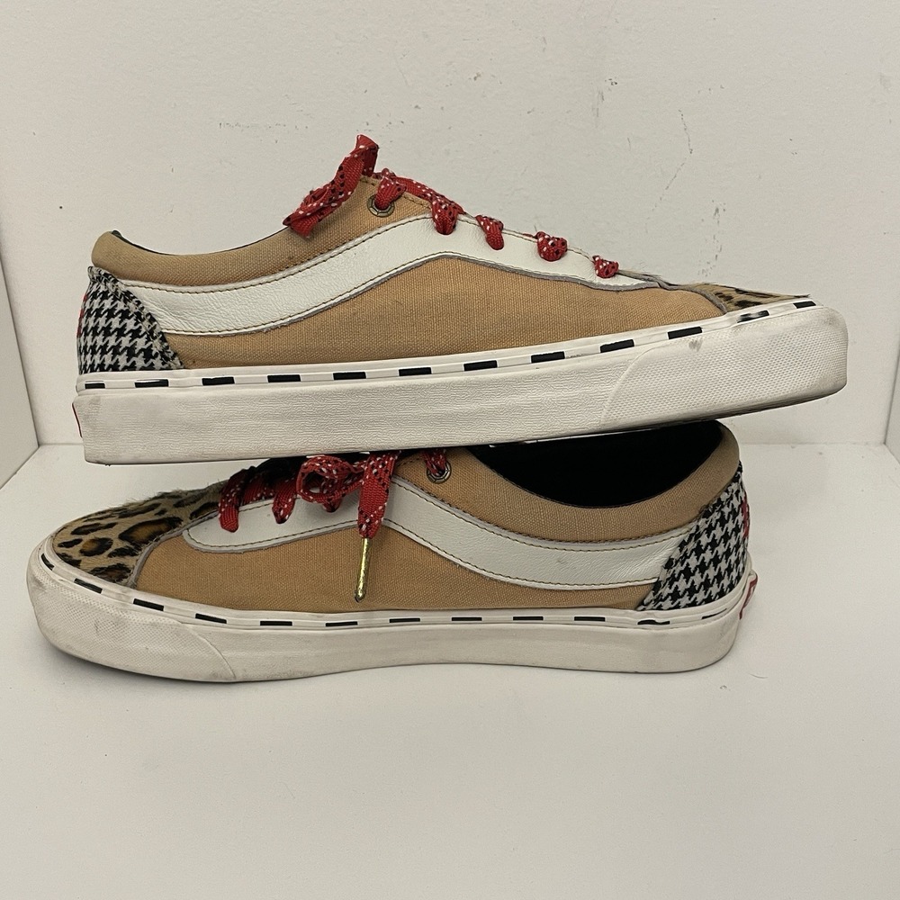 VANS‎ Bold Ni Bender Sneakers Trainers Mens 10 UK 9 Leopard Tartan Denim Skate - Picture 9 of 11